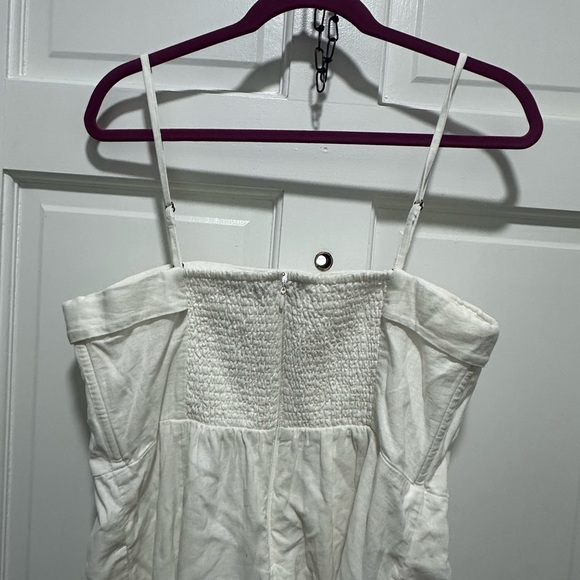 Abercrombie & Fitch White Linen Blend Mini Dress Size Large - Picture 4 of 5